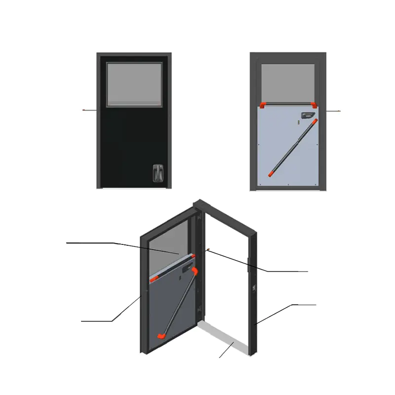 Puerta de cabina eléctrica para camión de bomberos
